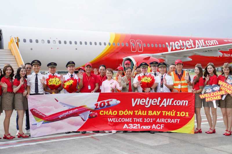 Vietjet Ciptakan Sejarah Lewat Kedatangan Pesawat ke-101  di Ho Chi Minh City 1